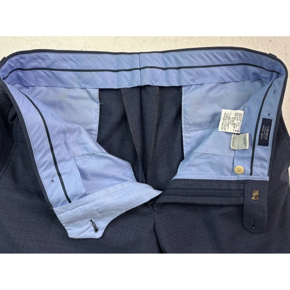 NEW Cremieux 36x30 Navy Blue Dress Suit Pants Modern Fit Travel Smart Wool Blend